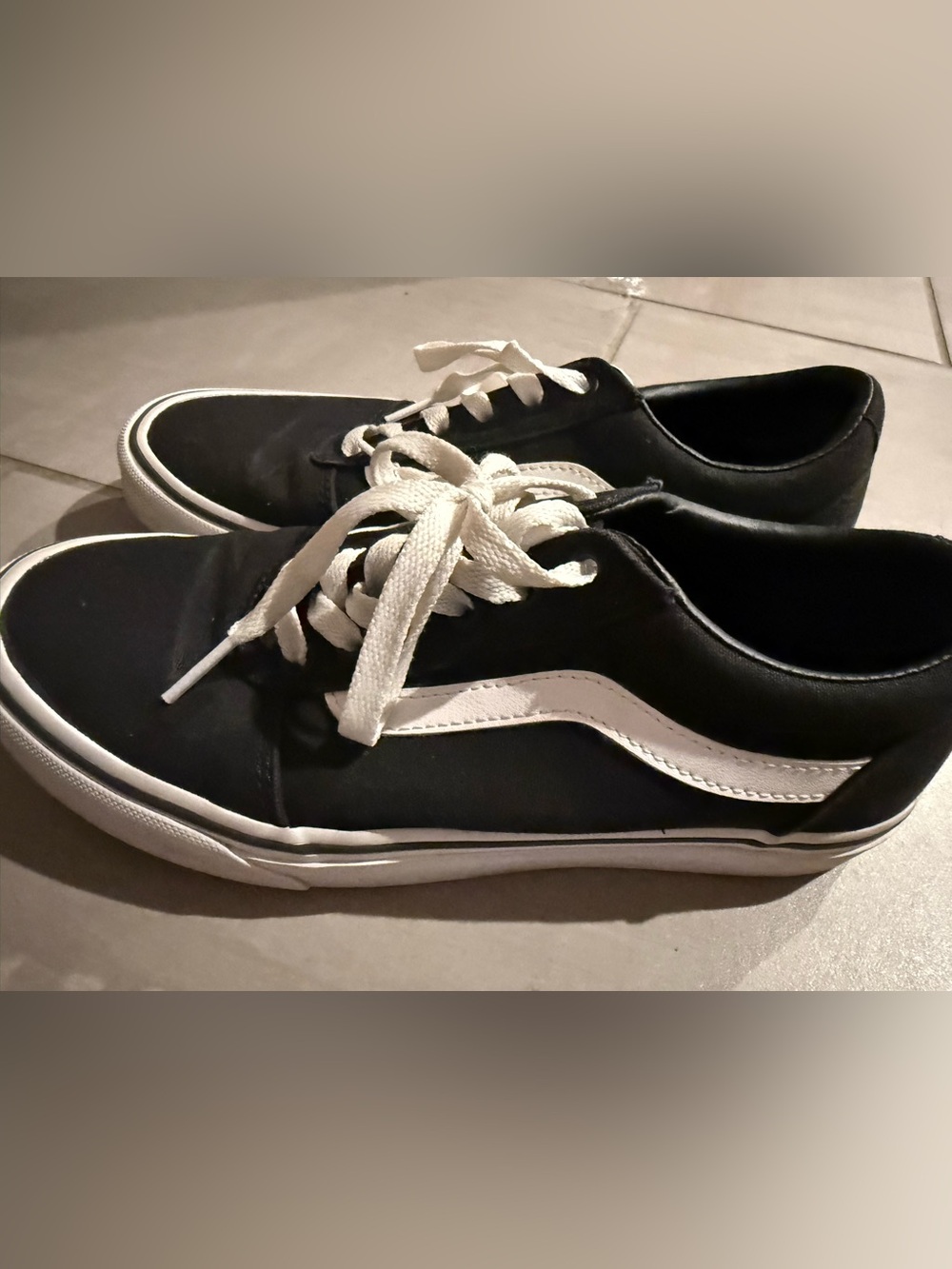 Vans Black and White Low-Top Sneakers